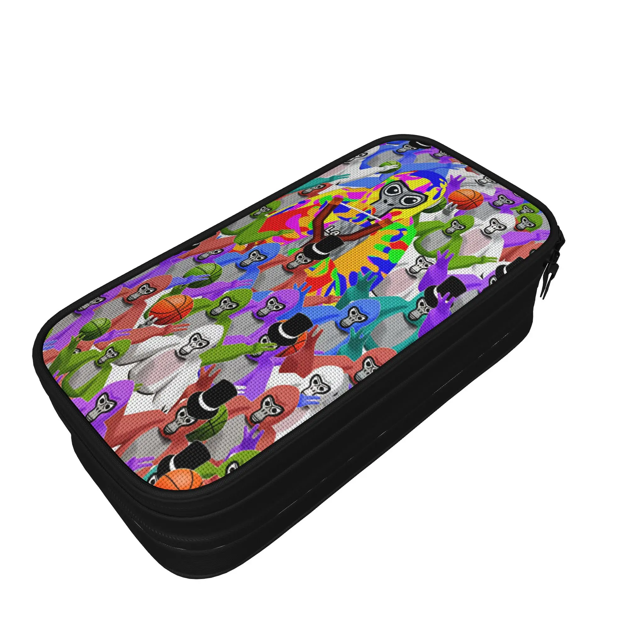 Gorilla Tag Pencil Case  Large Capacity Pencil Pouch Girls Boys Double Layer Retro School Pencil Cases Graphic Stationery