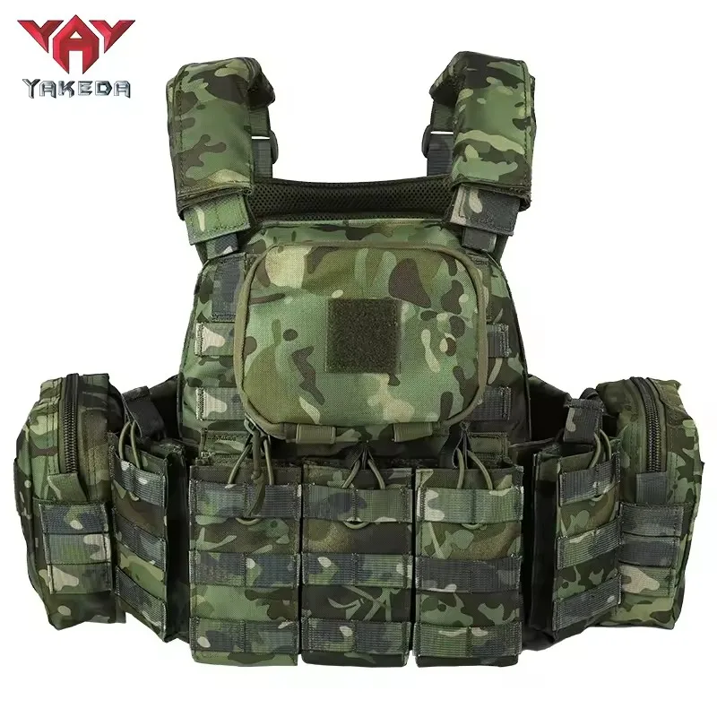 Imagem -03 - Yakeda-caça Ajustável Vest Poliéster Uniforme Tático Treinamento de Combate Protegido Outdoor Vest Bolsa 600d