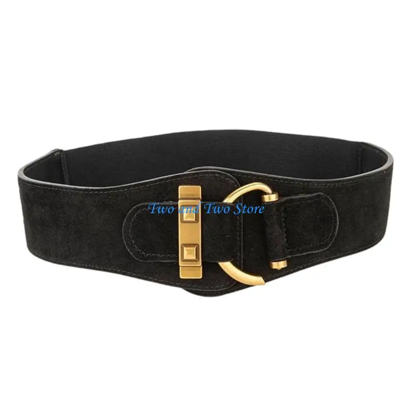 HX6F Stretchy Waist Belt Corset Elegant Waistband Underbust for Casual Skirt Dress