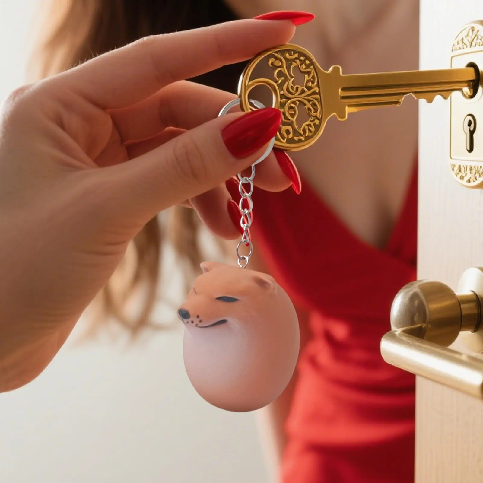 Porte-clés chien figurine animale pendentif clé drôle sac à main charme sac à dos décoration pour adolescentes enfants hommes son petit-fils femmes adolescents