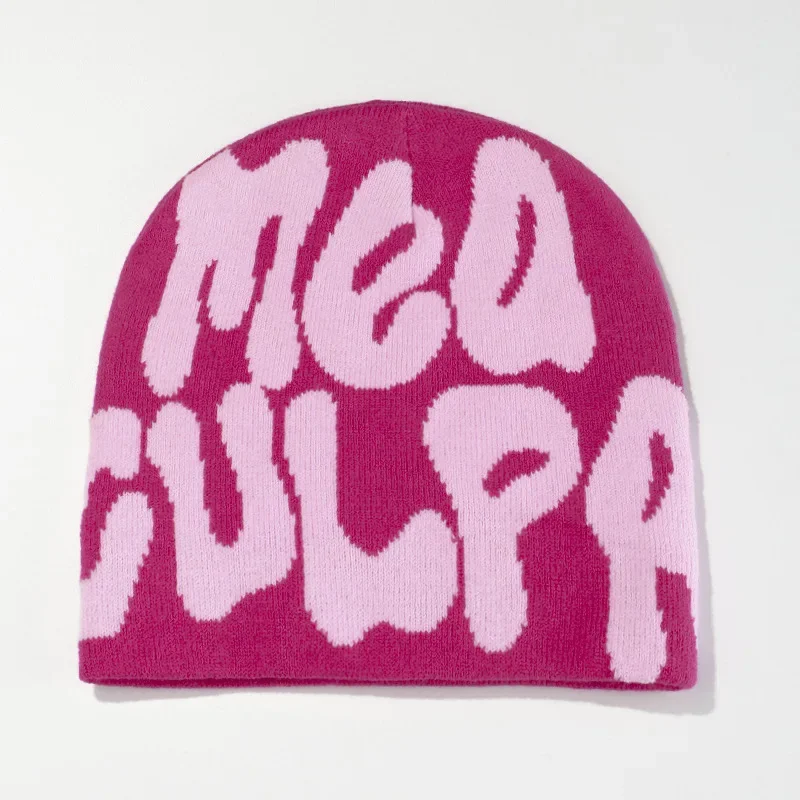 Mea Culpas Beanie hat 25 Colors Knitted Cap Letter Jacquard Hat High Quality Y2K Women Men Punk Hip-hop Design Hat Accessories