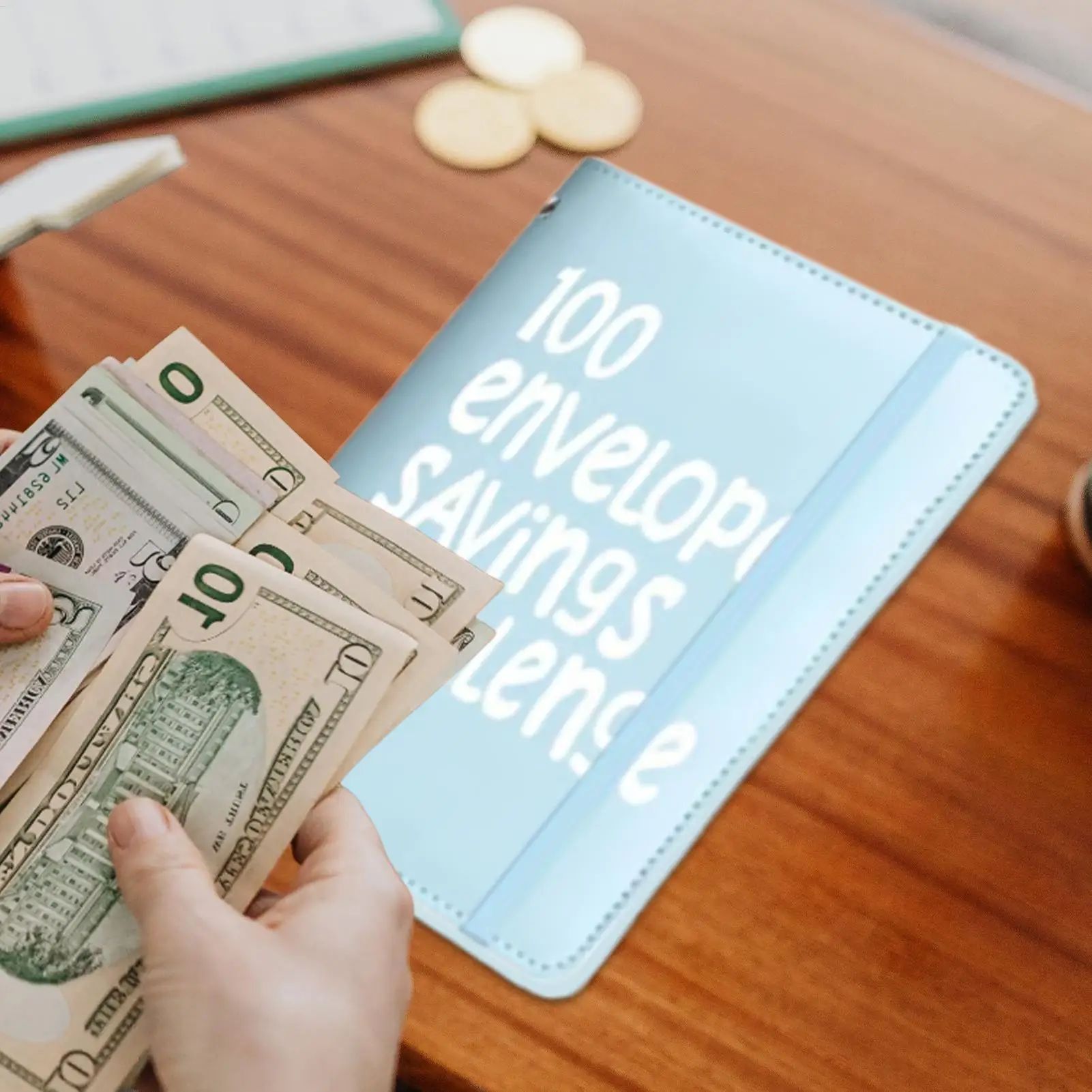 100 Days Envelope Challenge Binder Save Savings Challenges Loose-Leafs Binder Budget Binder With Cash Envelopes Money Organizer view 5