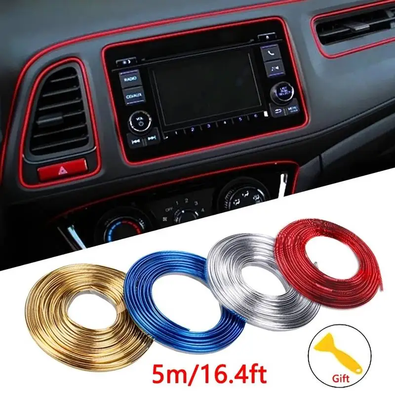 

Universal Car Moulding Decoration Flexible Strips 5M/3M Interior Auto Mouldings Car Cover Trim Dashboard Door Car-styling