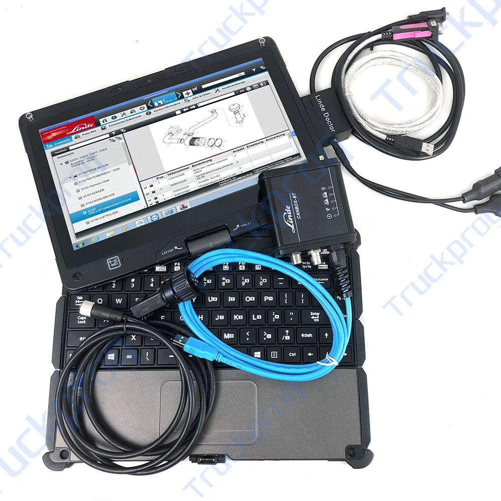 

for Linde BT Linde Doctor Truck Diagnostic Tool LINDE BT Diagnostic Cable Linde Doctor Forklift Diagnostic Tool Getac Laptop
