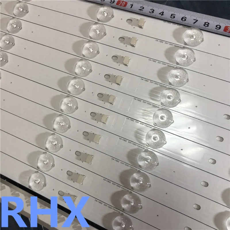 50ชิ้น/ล็อต775มม.10led 3V อลูมิเนียม100% ใหม่ทีวีจอแอลซีดี Backlight บาร์สำหรับ Hisense Changhong ใหม่ Konka ซ่อม