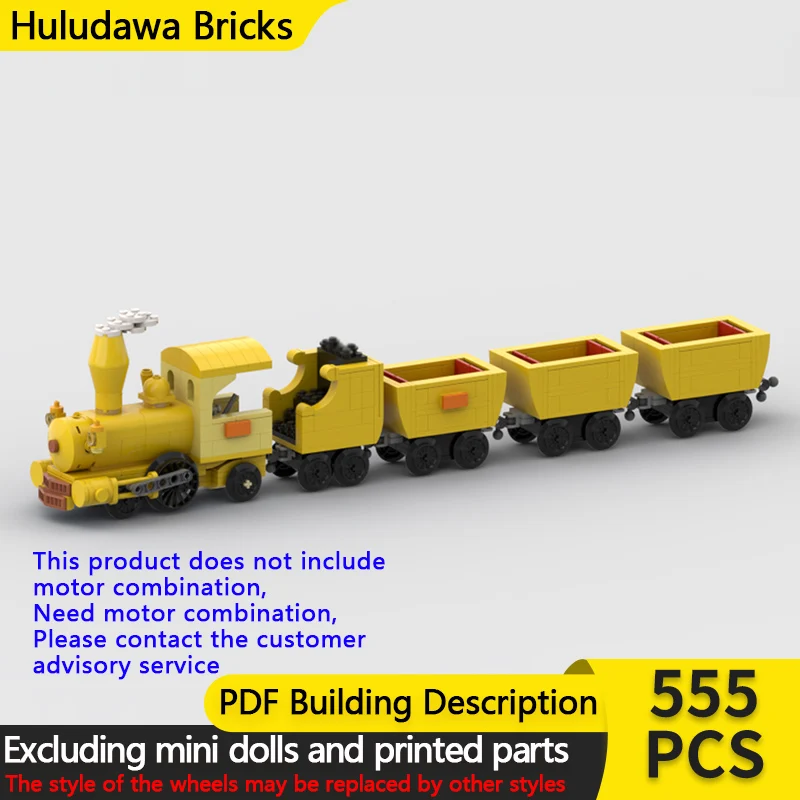 

City Car Model MOC Building Bricks Easter Yellow Passenger Train Modular Technology Children Holiday Gifts Assemble Toys Suit