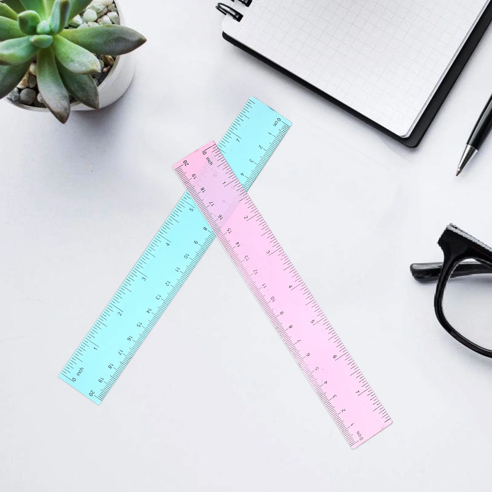 Conjunto de régua de plástico flexível, 5 peças, desenho portátil, ferramentas de medição para estudantes, arquitetos, designers, material de escritório