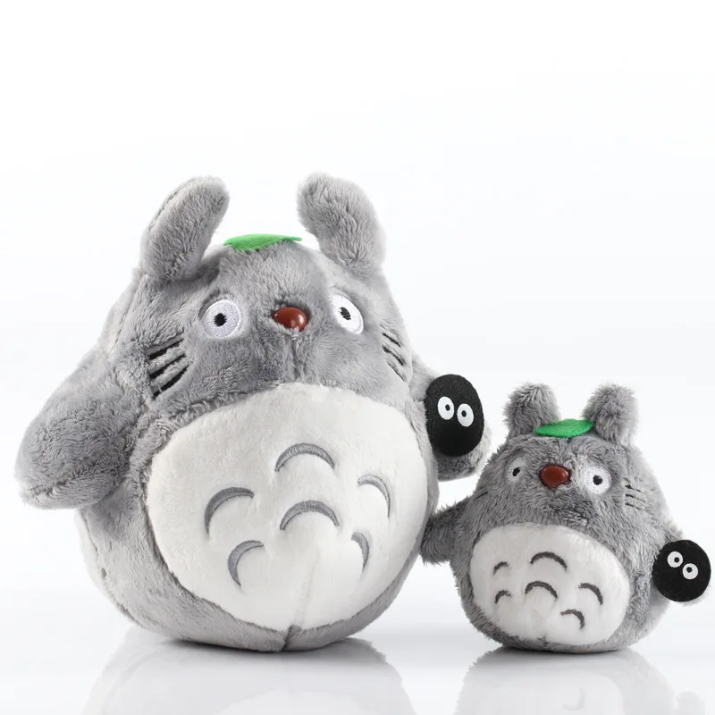 22cm Totoro Fluff y Cute Plush Cat Japanese Anime Figure Doll Plush Totoro Toy with Lotus Leaf Kids Toys Birthday Christmas Gift