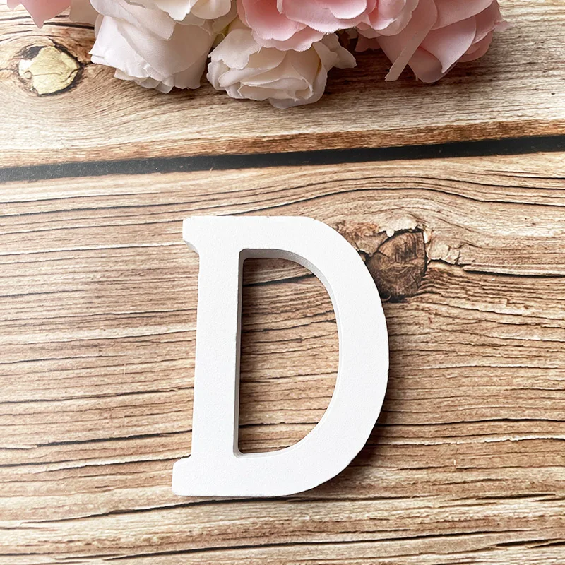 Weiße DIY-Hauptstadt-Holzbuchstaben-Dekore für Zuhause, Wand, Party, Basteln, Bildung, Projekte, Herstellung von Zubehör, personalisiertes Namensdesign – Detail 6