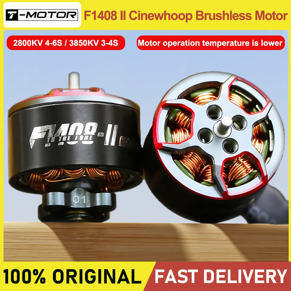 T-Motor F1408 II Cinewhoop Motor 3850KV 3-4S 3950KV 4-6S Lightweight High Power For 3-4 Inch FPV Freestyle Quad Drone