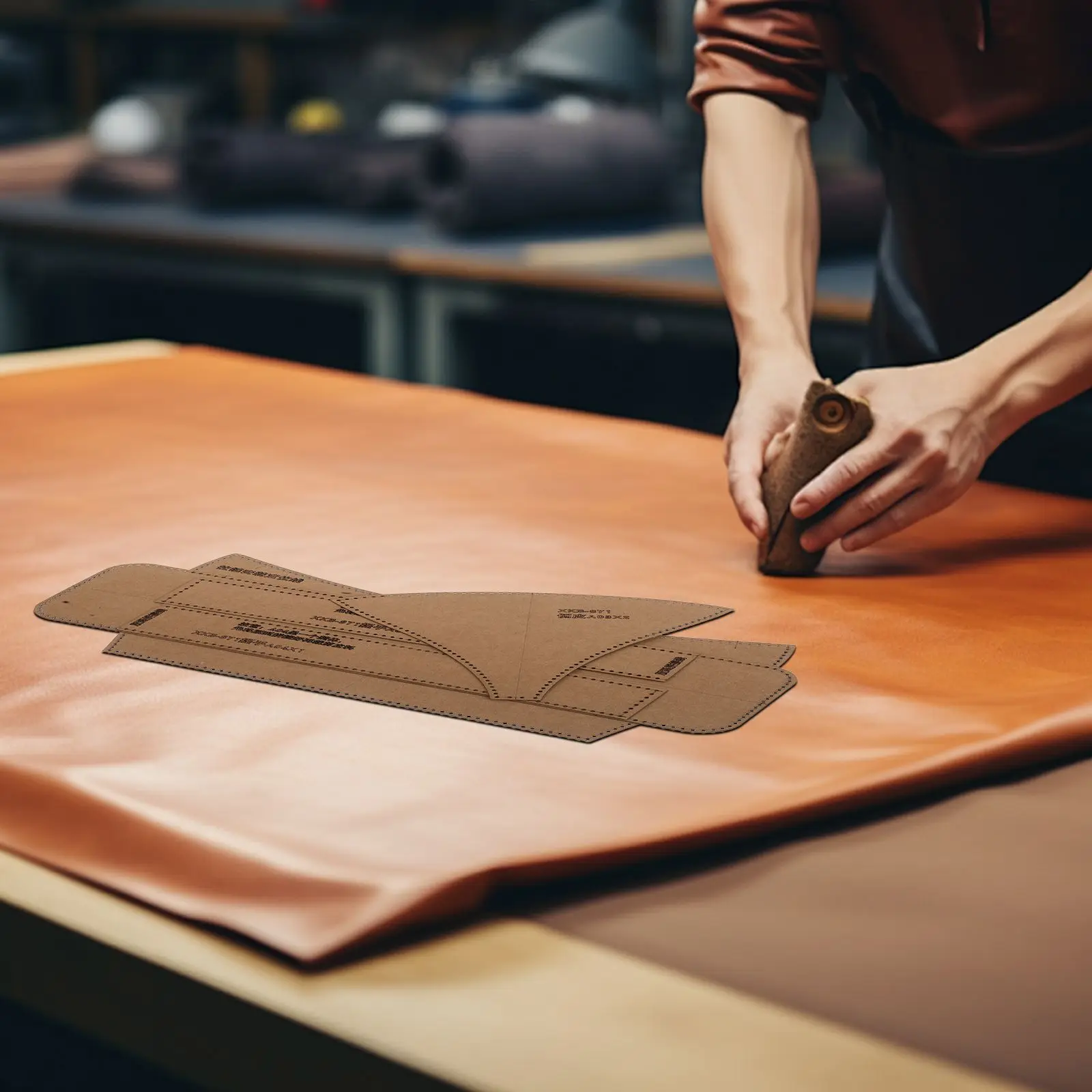 Handbag Template Paper Kids DIY Pattern Multifunctional Wallet Ruler Light Zipper Cute Bag Pattern Template Set Purse