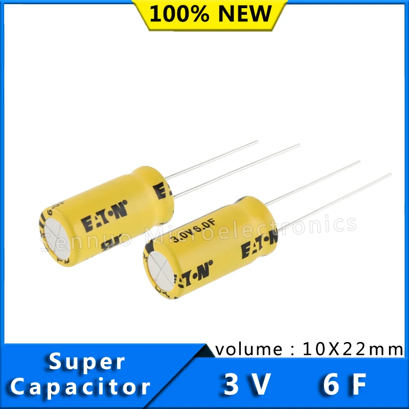 NEW 3.0V 6F TV supercapacitorsCylindrical cells TV1020-3R0605-R farah capacitance Low ESR high power density 3.0V6.0F 10x22mm