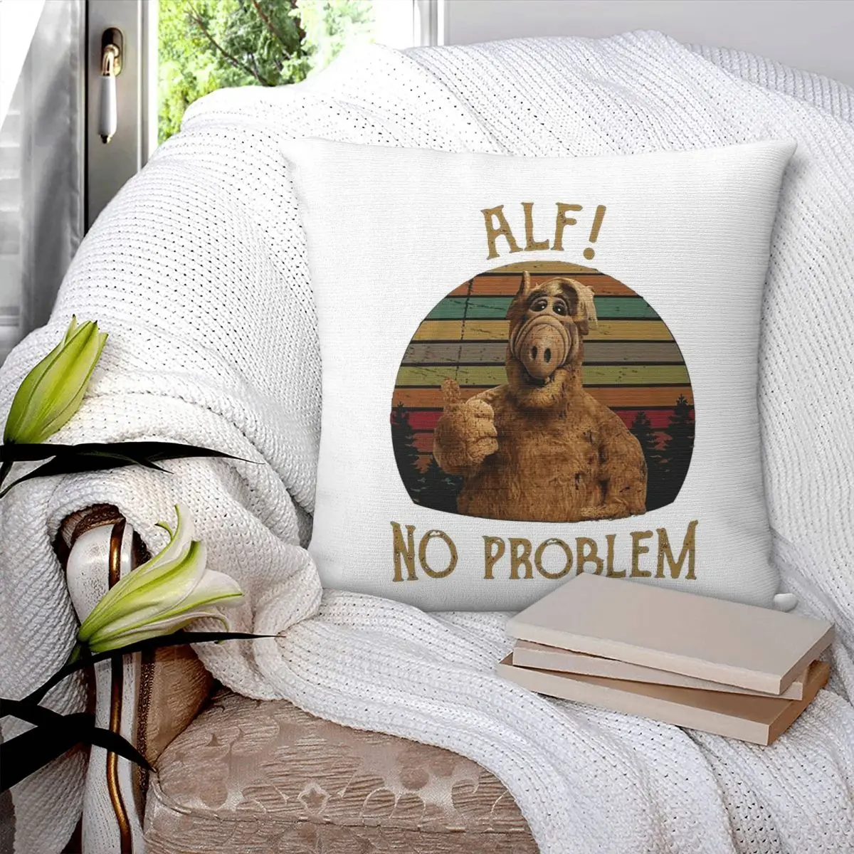 TV Series Alf Movie Square Pillowcase Cushion Cover Pillow Case Throw Pillow Cover for Home Bedroom Car