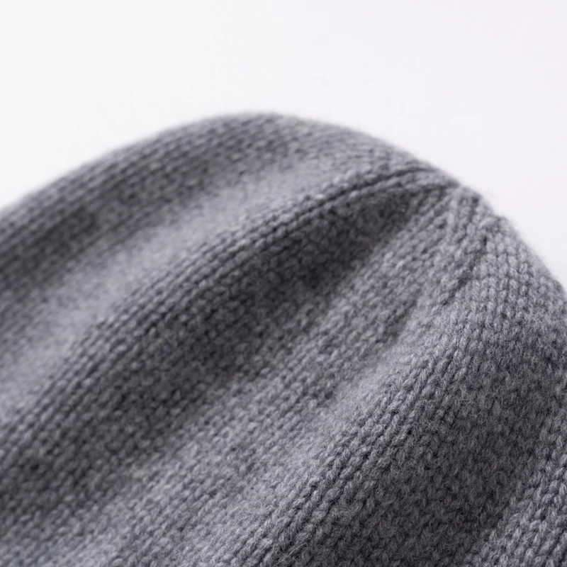 MERRILAMB Hohe Qualität Reinem Kaschmir frauen Winter Dicke Gestrickte Hut Im Freien Weiche Warme Ohrenschützer Aviator Caps Weibliche Bomber Hüte – Detail 23