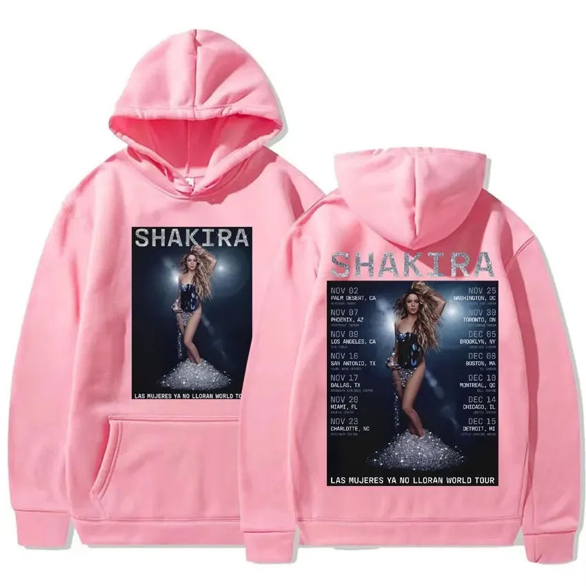 Shakira Las Mujeres Ya No Lloran 2024 World Tour Hoodie Men Women Fashion Aesthetic Sweatshirts Casual Fleece Hoodies Streetwear