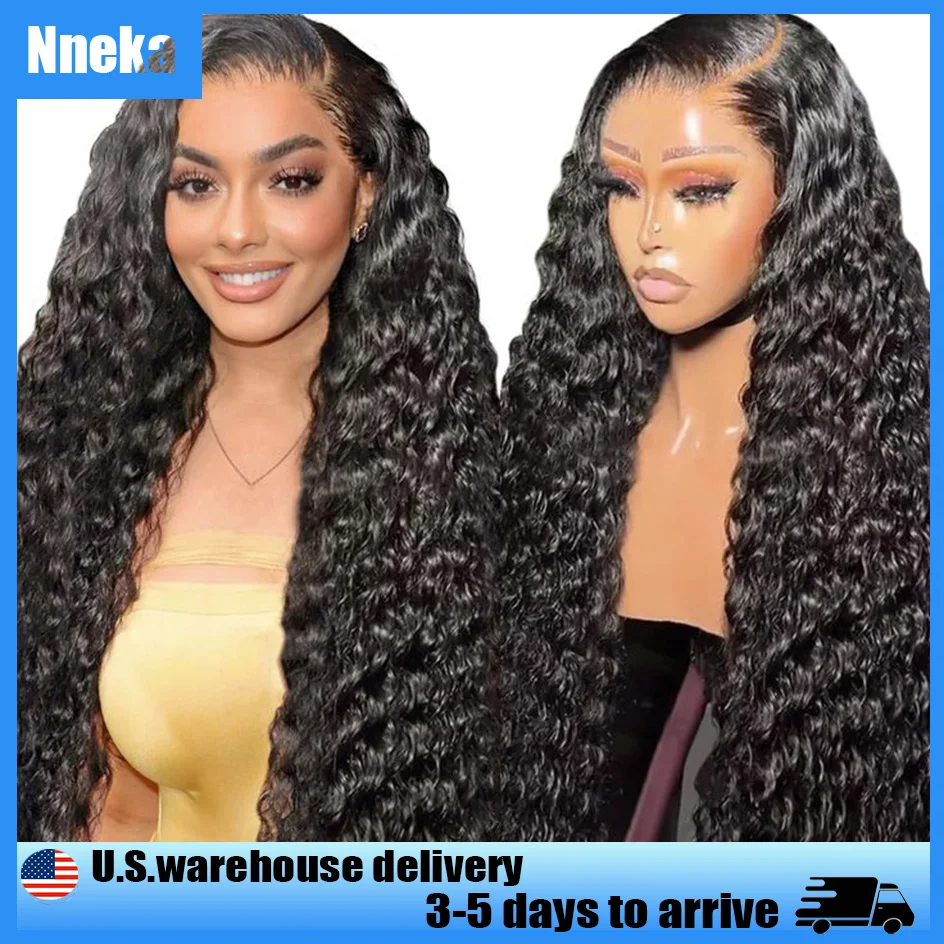 

Nneka Curly Hd Lace Wig 13x6 Human Hair Deep Wave Lace Front Wig 13x4 Water Wave Human Hair Wig Black Wig 40 Inch Brazilian Hair