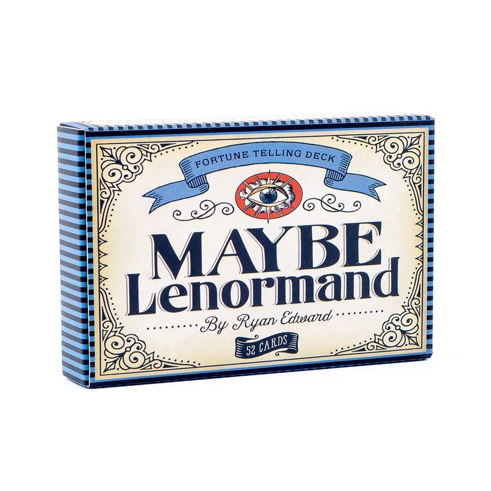 Maybe Lenormand 52 Cards Deck Tabletop Board Game for Group Parties Precognition & Divination Oracle Set 9.7*6.3CM