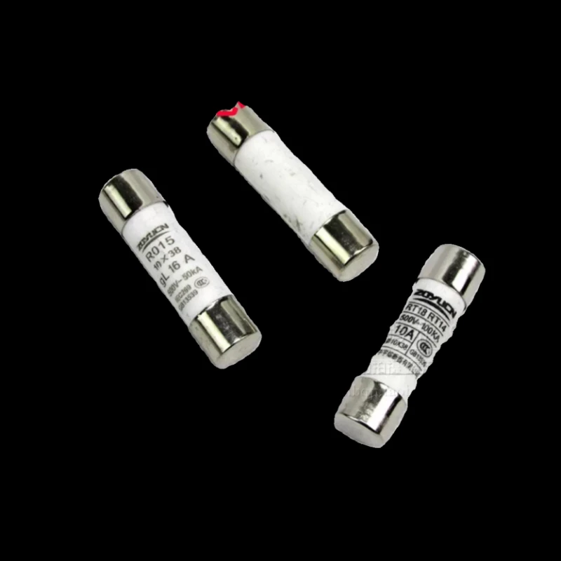 20PCS R015 Ceramic Cartridge Fuse 10×38mm, Fuse Link for RT18 / RT14 Fuse Bases