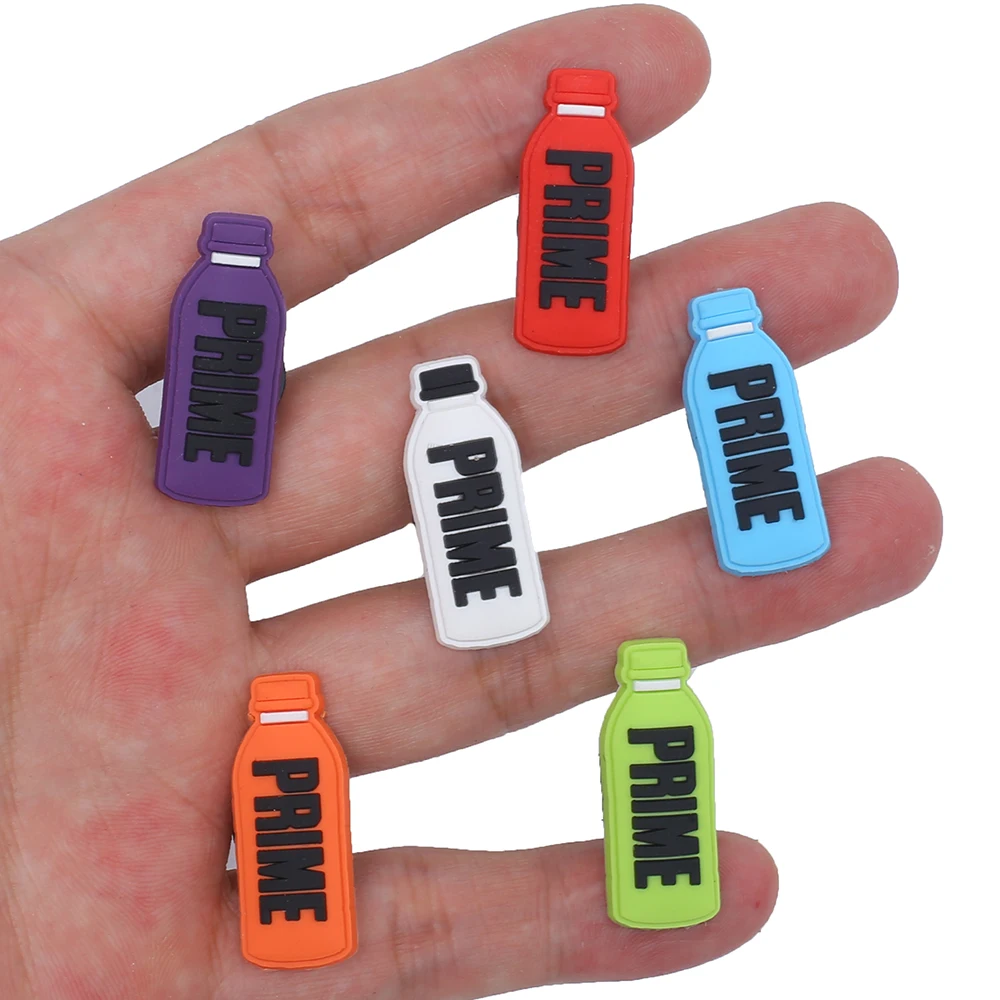 Single sale 1pcs Prime Drink series Shoe Charms Shoe Accessories Decorations Fit Wristband Classic Clog Party Present