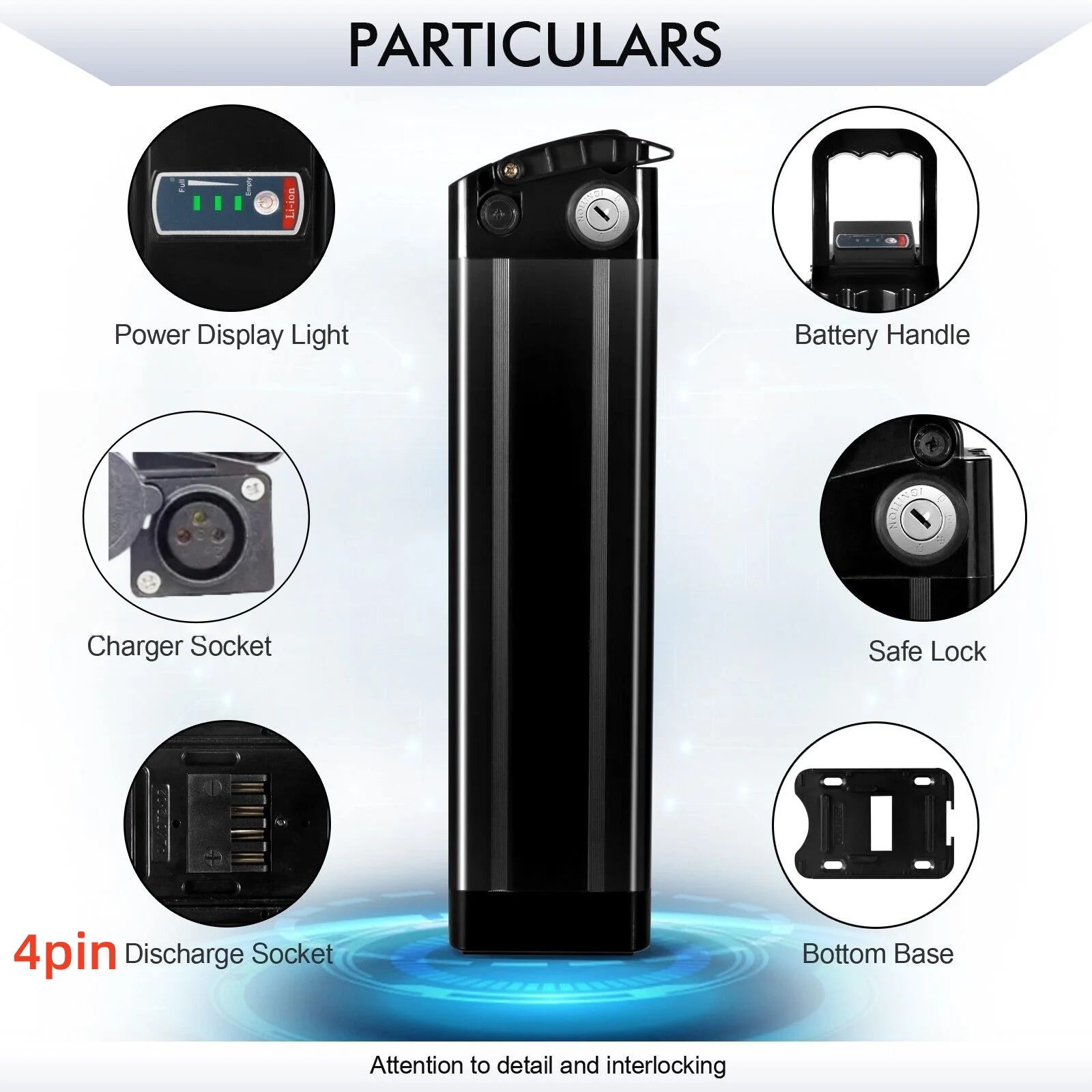 48V 15Ah 17Ah 20Ah Silverfish  Bike Battery 350W-1000W bike Battery Pack - 54.6V 2A Charger for BURCHDA R8S Pro JINGHMA R8 Pro