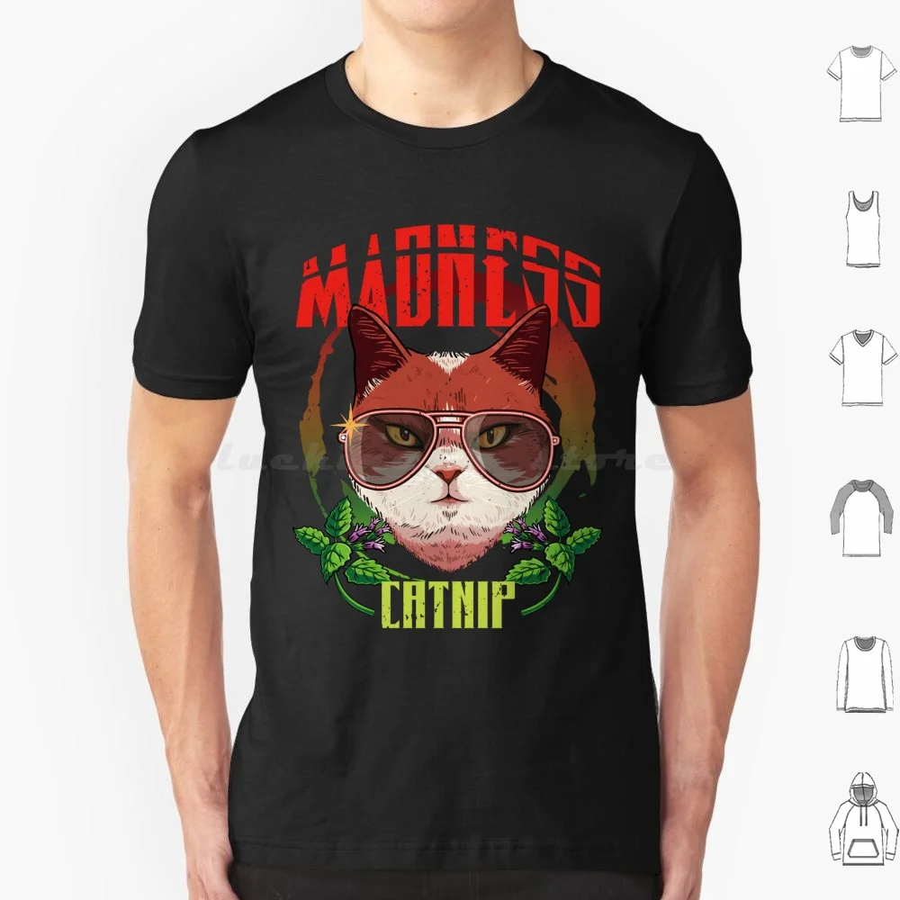 Catnip Madness. Funny Crazy Cat. T Shirt 6Xl Cotton Cool Tee Cat Lover Cat Lovers Cats Lovers Cat Lover Cat Mom Catnip Crazy