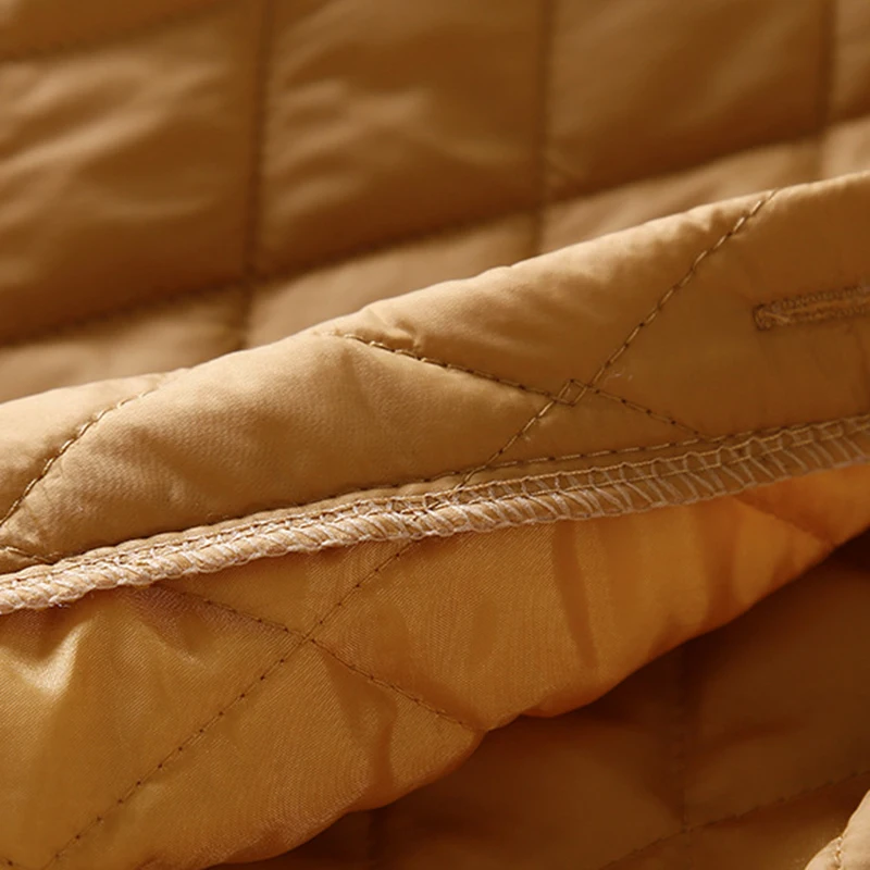 Leichte Baumwoll-Windjacke für Damen, mittellang, mit Kordelzug an der Taille, schlankmachender Baumwollmantel, Winter, neue warme Langarm-Oberbekleidung