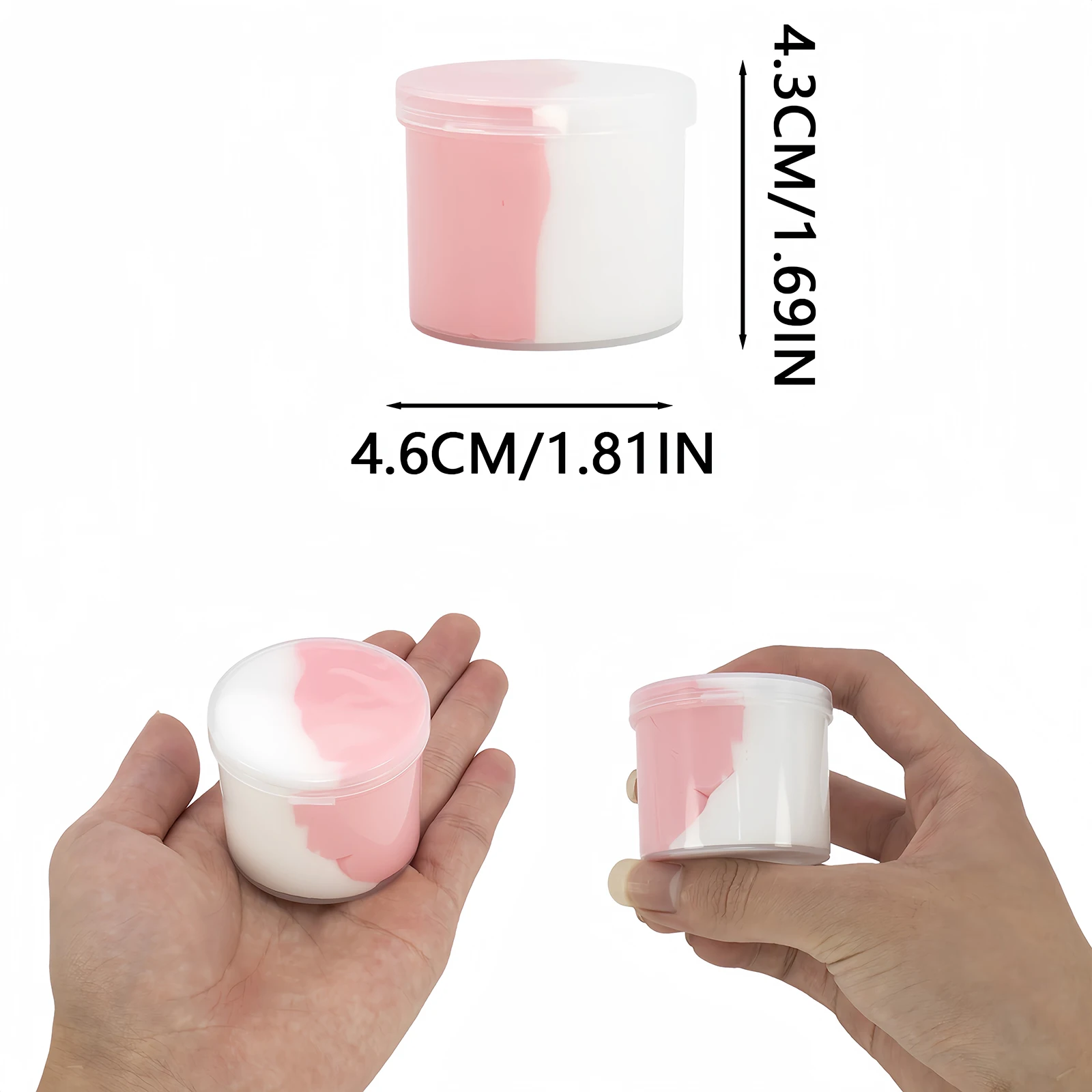 70ml Butter Fluffy Slime Kit - Dragon Fruit and Strawberry-Themed Bicolor Slime, Soft and Scented, Kids Ideal Party Gift