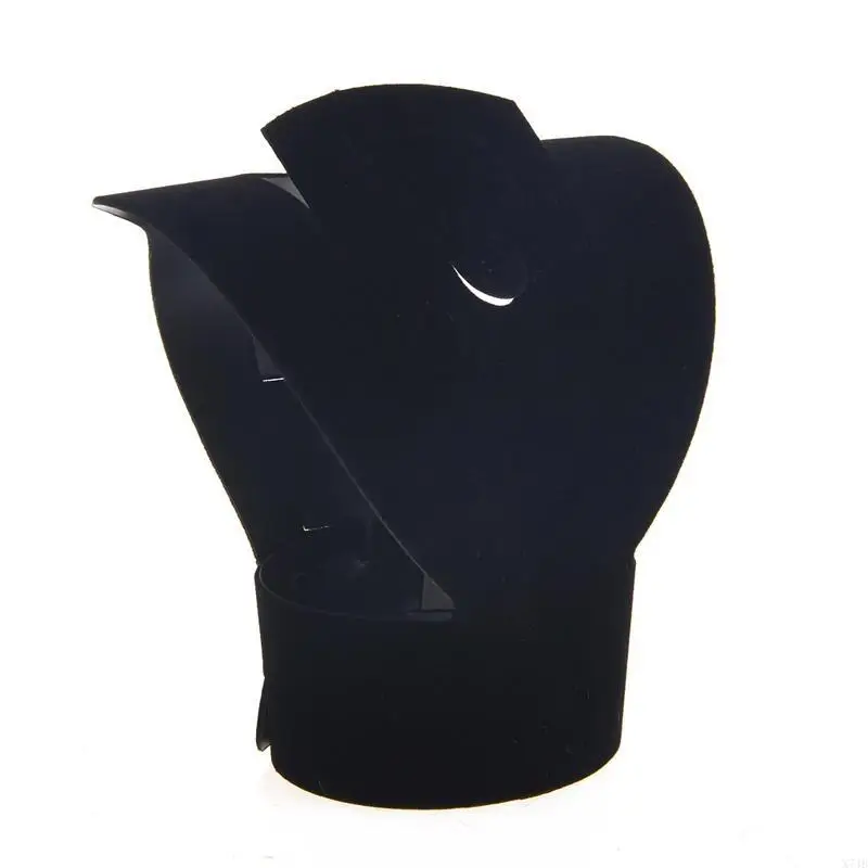 Mini pendiente terciopelo blanco y negro, soporte para exhibición joyería, colgante cadena y collar