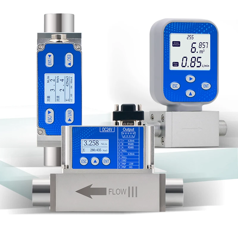

Small Thermal Ga s Flowmeter Thermal Flow Measurement Instrument Compressed air Nitrogen Ox ygen LPG G as Flow Sensor
