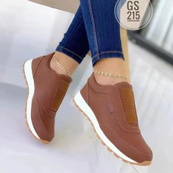 Women's Casual Shoes New Hollow Breathable Women's Sports Shoes Elastic Band Non-slip Sports Casual Shoes for Women Large Size