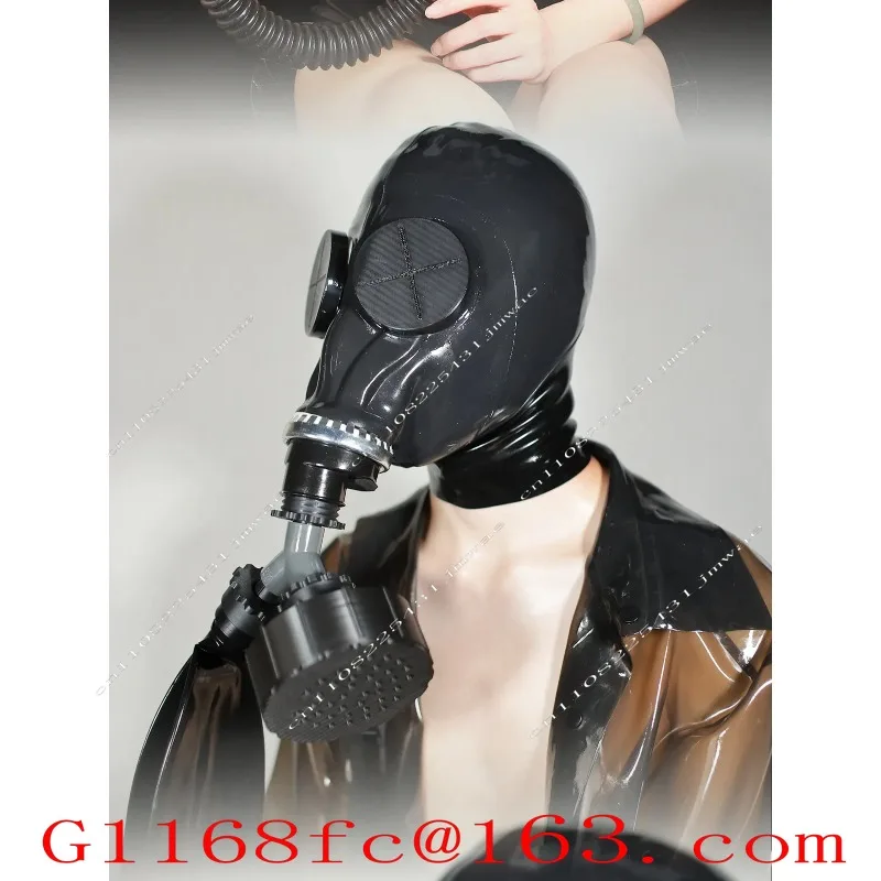 Full Package Latex Gas Mask, Breathing Control, Negative Pressure Bottle, Rubber Breathing Control