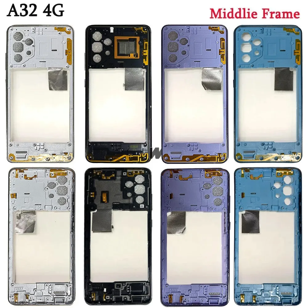 High Quality For Samsung Galaxy A32 4G A325 5G A326 Battery Cover Back Housing Case For Samsung A32 4G 5G Middle Frame Replace