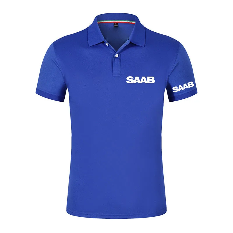 2026 Men's Never Underestimate An Old SAAB Logo Print New Summer Hot Polo Shirts Casual Solid Color Fashion Lapel Collar Top