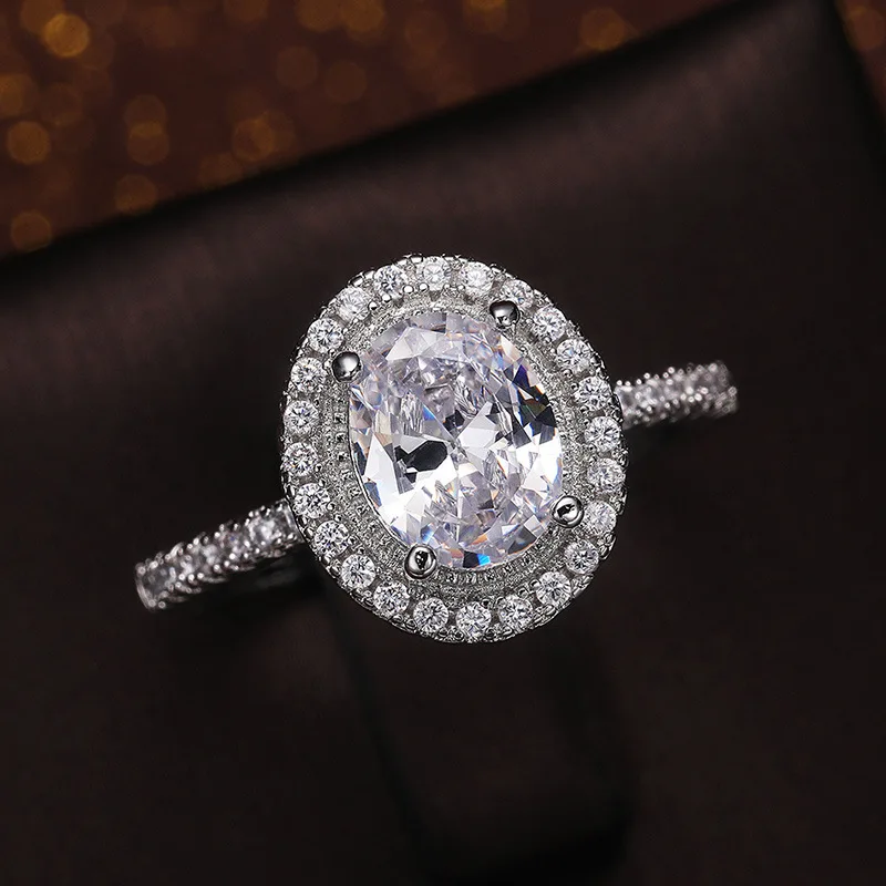 Women's Moissanite 925 Sterling Silver Ring, 1CT-3CT Options