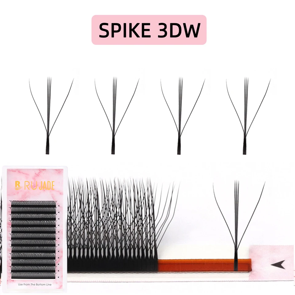 NEU Braune W-förmige Wimpernverlängerung 2DY 3D Spike Lash Vorgefertigte Fächerwimpern 5D 4D Clover W-Style Wimpern Braune 3D Fairy Handgewebte Wimpern – Detail 23