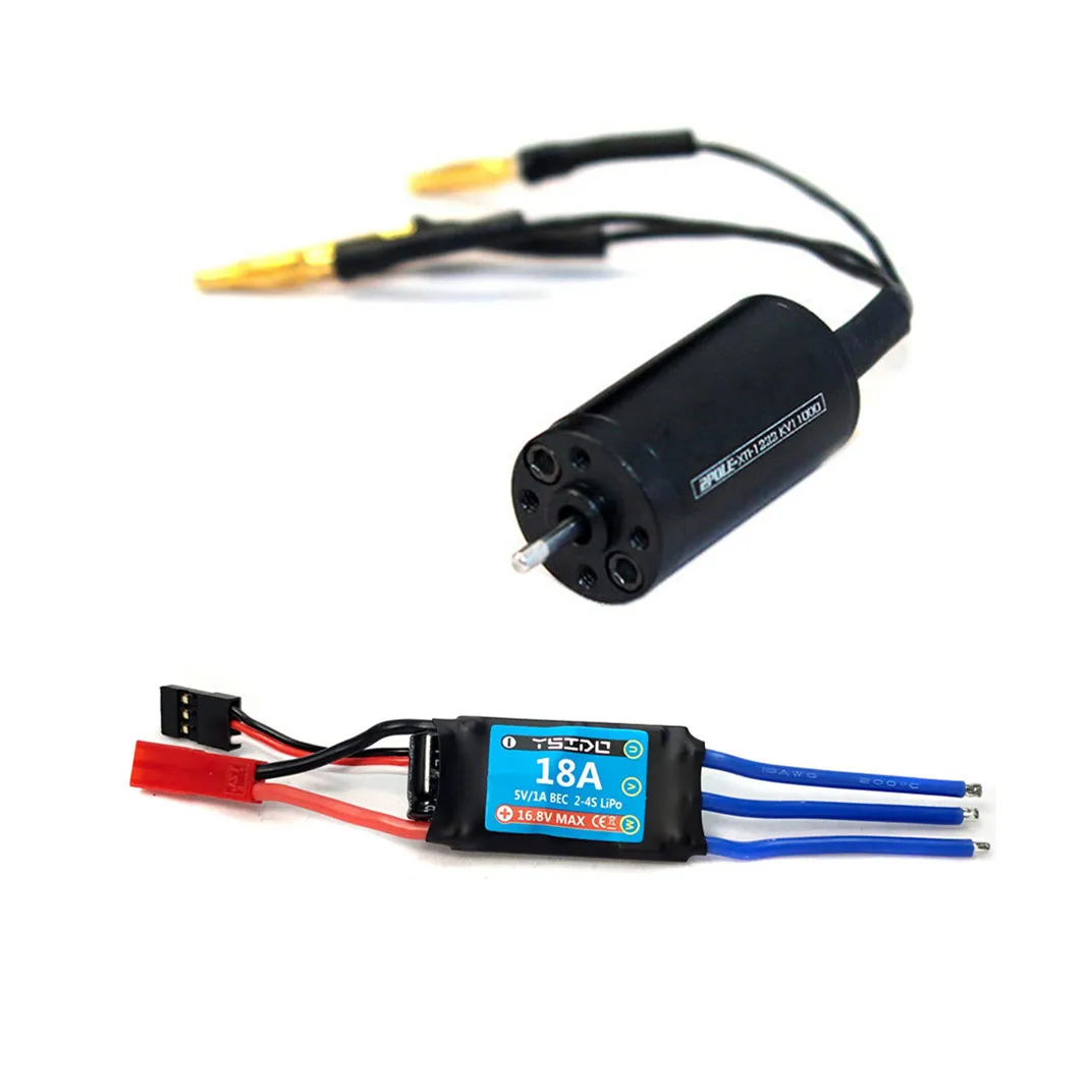 18A ESC + 1222 11000KV 2 Pole Bürstenloser Motor RC Car Trucks Tanks Ersatzteile Combo für 1/28 1/32 RC Car Motorcycle