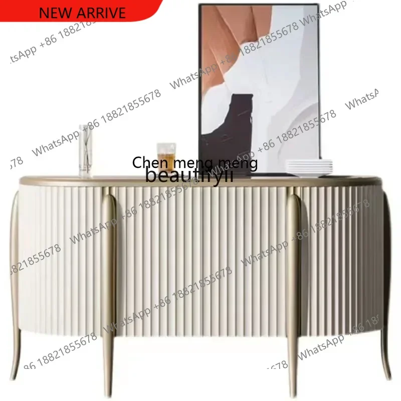 

X American light luxury entrance, living room solid wood dining edge, simple and modern, home decoration cabinet lockerAA