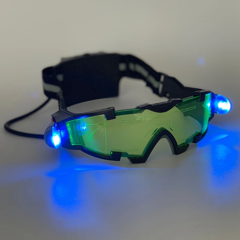 Night Vision Goggles Adjustable Kids LED Night Goggles For Racing Bicycling Hunting To Protect Eyes Children Gift