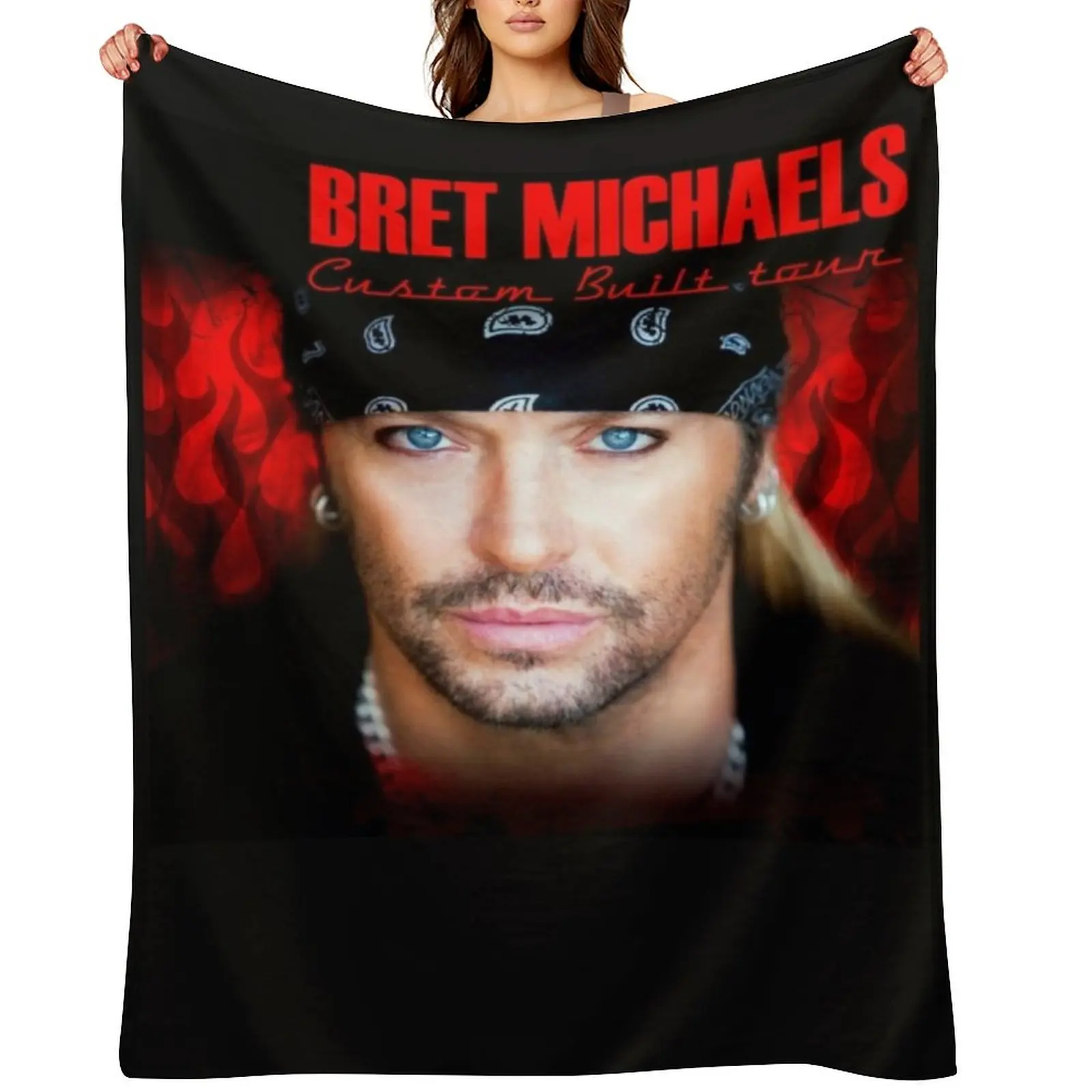 

Bret Michaels Face Tour 2019 Dedekyo 5 Throw Blanket Custom Sofas Thermals For Travel Multi-Purpose Blankets