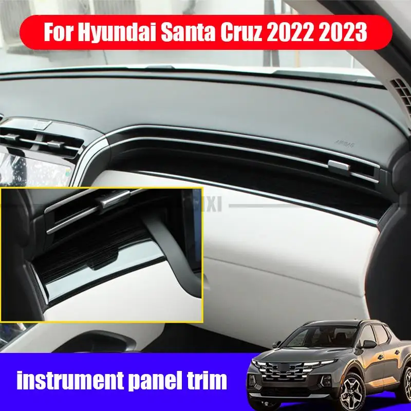 Per Hyundai Santa Cruz 2022 2023 Car Interior Front Dashboard Trim Cover interni in acciaio inossidabile