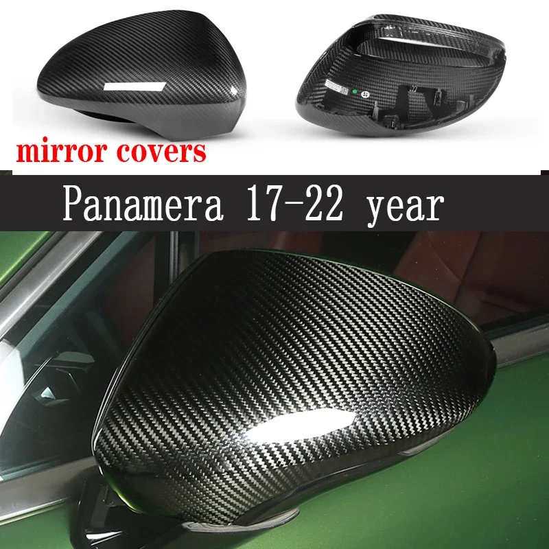 Voor Porsche 718 982 Panamera Boxster Droge Koolstofvezel Spiegel Omhulsel Achteruitkijkspiegel Case Cover Glanzende Achteruitkijkspiegel Behuizing