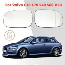 For Volvo C30 C70 S40 S60 V50 Rearview Heated Mirror Right Side Outside Rear View Mirror Glass 2006 2007 2008 2009 2010 2011