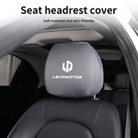Car Black Seat Cover Headgear Headrest Covers Decoration For Leapmotor T03 S01 C11 C01 C10 Leap Motor