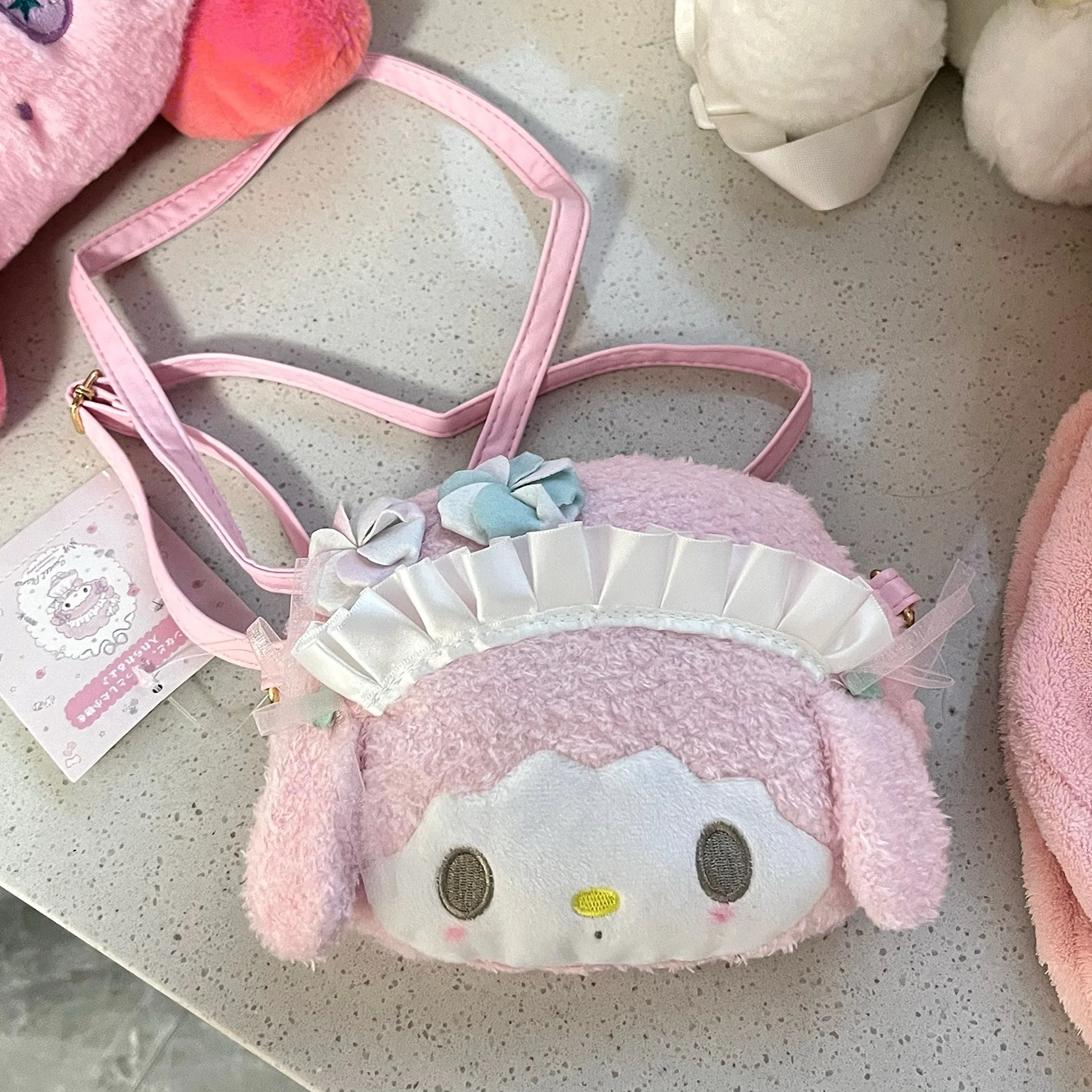 Kawaii Sanrio My Melody Plush Small Bag For Women Lolita Crossbody Bag For Girl Travel Bag Cartoon Doll Purses Birthday Gifts