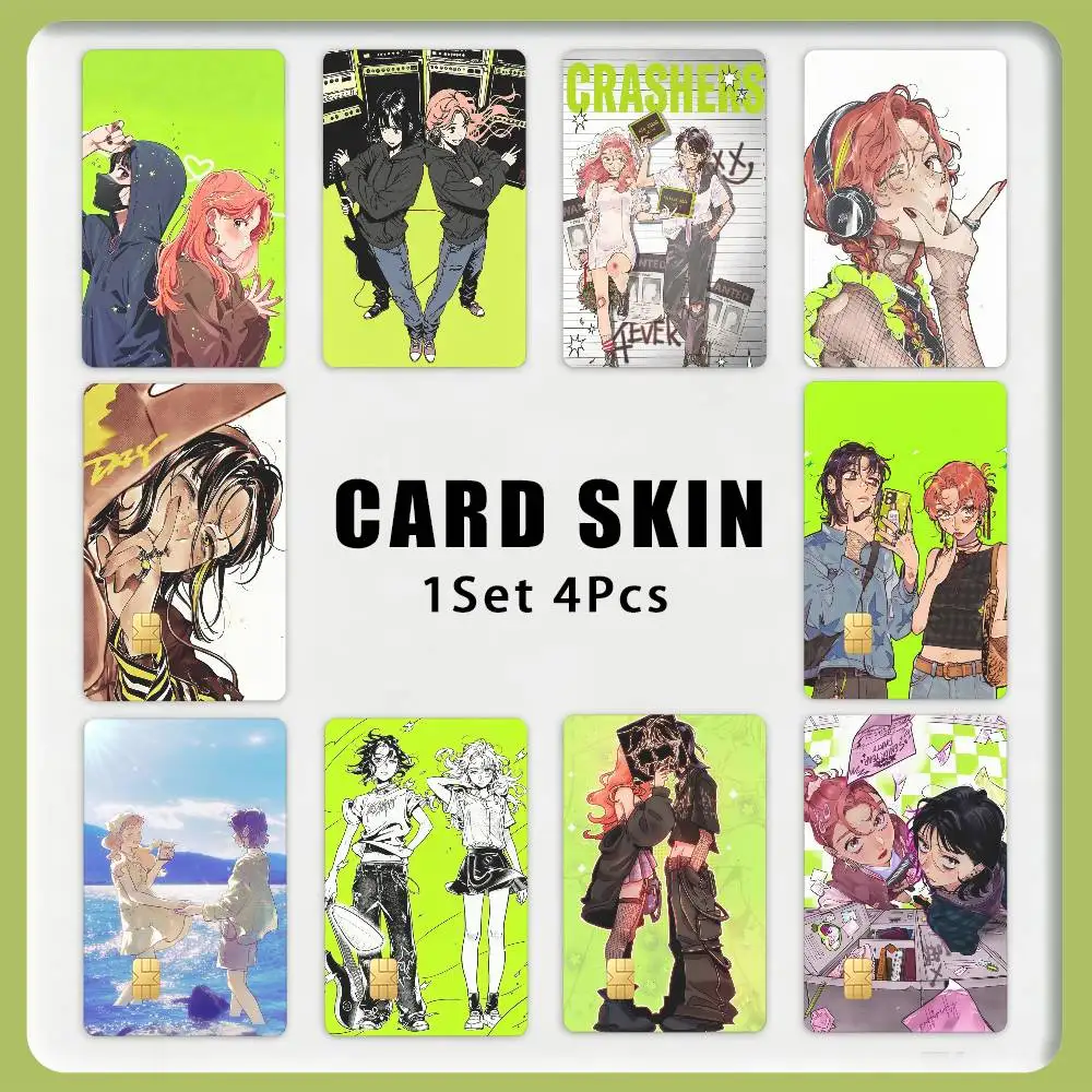 Mitsuru Koya Isaki Fujiwara Aya Koga Mitsuki 1Set 4Pcs Card Skin Sticker Waterproof  Film for Credit Debit Bank Bus IC Cards