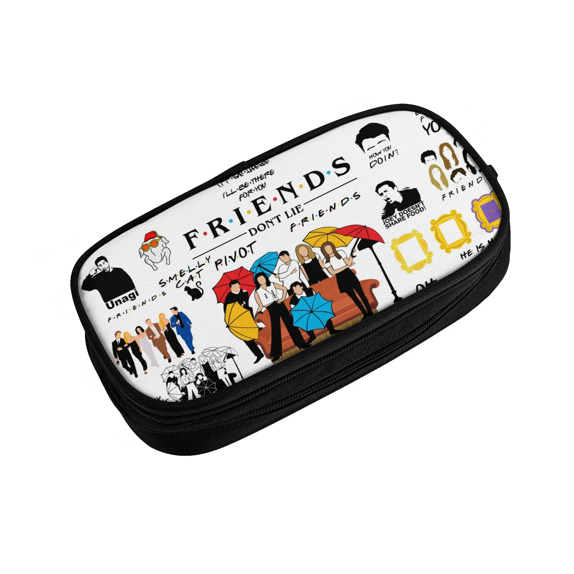 Funny TV Show Friends Collage Cute Pencil Cases Girl Boy Large Capacity  Pencil Box Student School