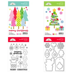 Merry Christmas Metal Cutting Dies and Stamps for Scrapbooking DIY Christmas tree Dies Decoration Craft Embossing New 2025