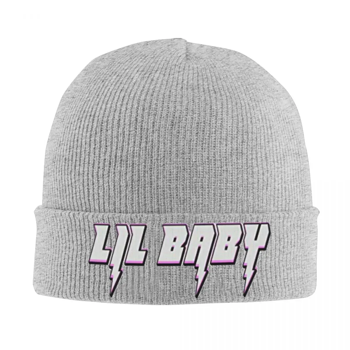 Lil Baby Knitted Hat Women's Men's Skullies Beanies Winter Hat Acrylic Music Rapper 90s Warm Cap