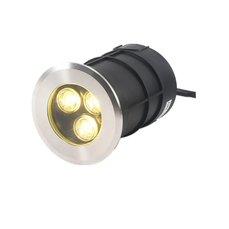 

3W 3*3W Waterproof LED Light Garden Underground IP68 Outdoor Buried Garden Path Spot Recessed Inground Lighting AC85~265V/DC12V.