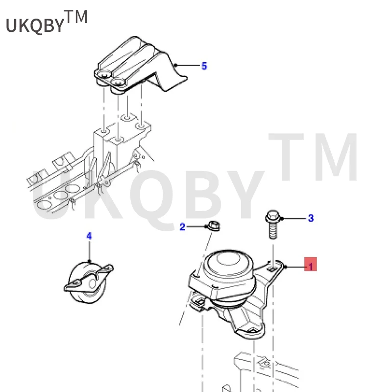 Pegamento de pie de motor para Ford rd Mo nd eo 2,5, Parte delantera R 1S716F012BC